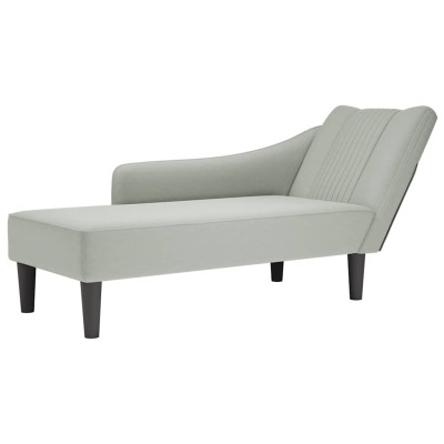Lounger with armrest on the...