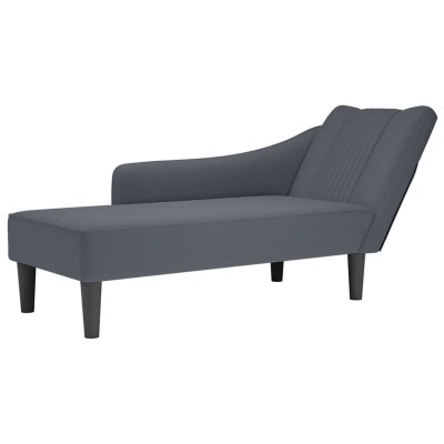 Lounger with armrest on the...