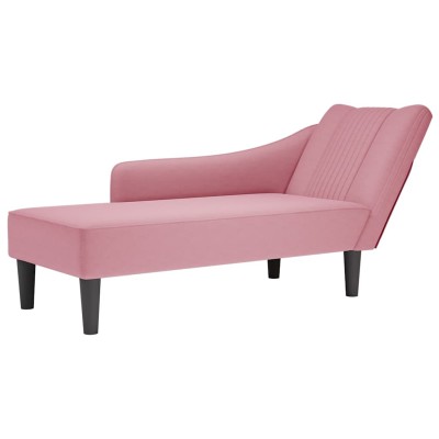 Lounger with armrest on the...