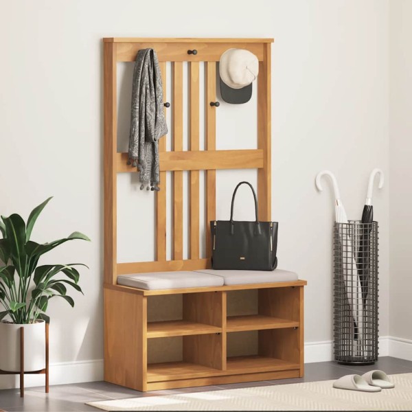 hall tree "SANDNES" 87x40x159.5 pine massif