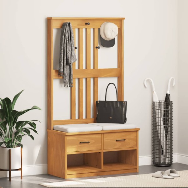 hall tree "SANDNES" 87x40x159.5 pine massif