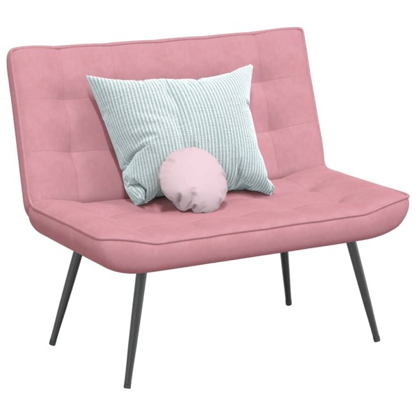 Bench, pink, 110x74x84cm, velvet