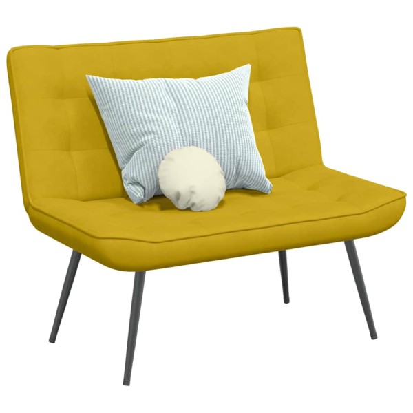 Bench, yellow, 110x74x84cm, velvet