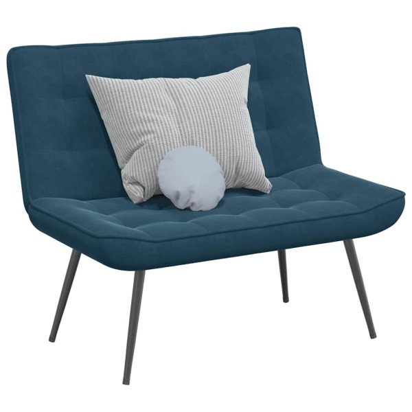 Bench, blue, 110x74x84cm, velvet