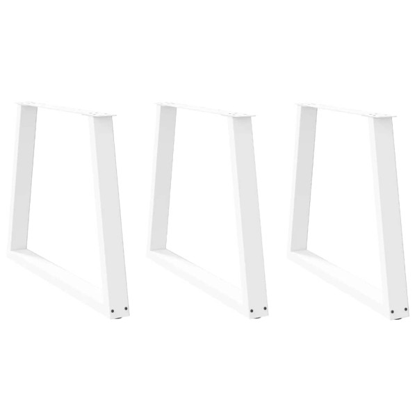 Dining table legs, 3 pcs., white, 70x(72-73.3) cm, steel, V-shaped
