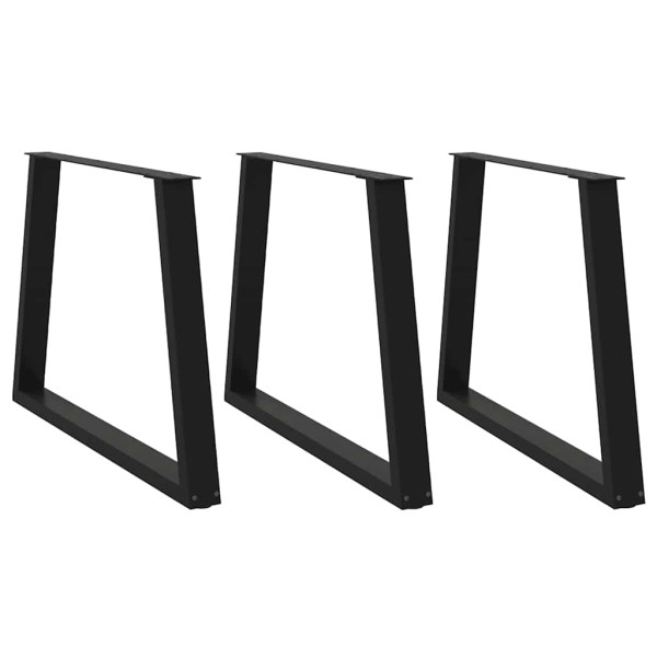 Dining table legs, V-shaped, 3 pcs., black, 100x(72-73.3) cm, steel