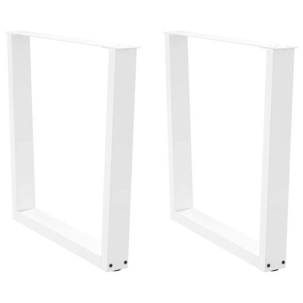 Dining table legs, 2 pcs., white, 80x(72-73.3) cm, steel, V-shaped