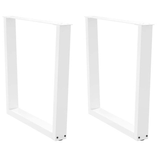 Dining table legs, 2 pcs., white, 90x(72-73.3) cm, steel, V-shaped
