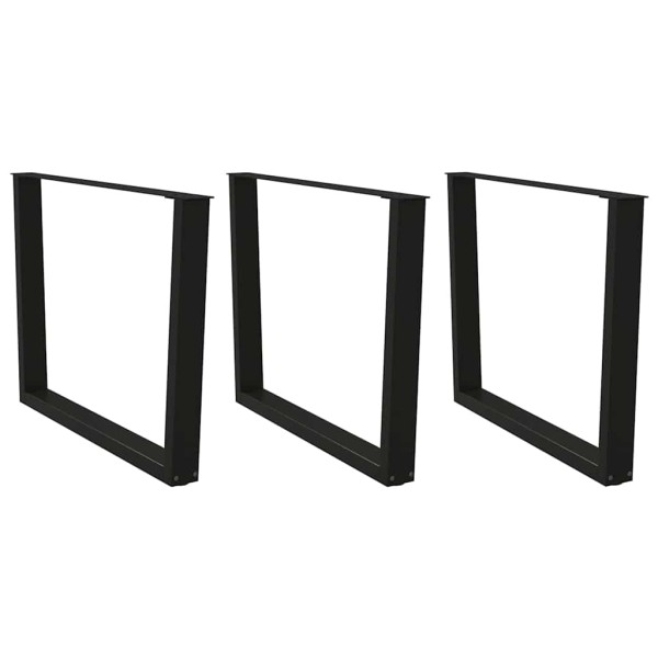 Dining table legs, V-shaped, 3 pcs., black, 100x(72-73.3) cm, steel