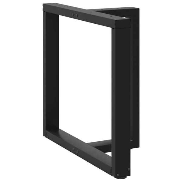 Dining table legs, 2 pcs., black, 70x35x(72-73) cm, steel
