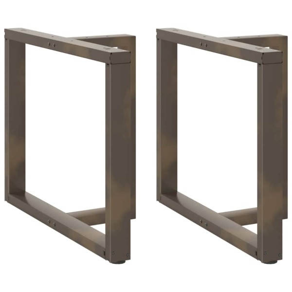 Dining table legs, 2 pcs., black, 90x35x(72-73) cm, steel