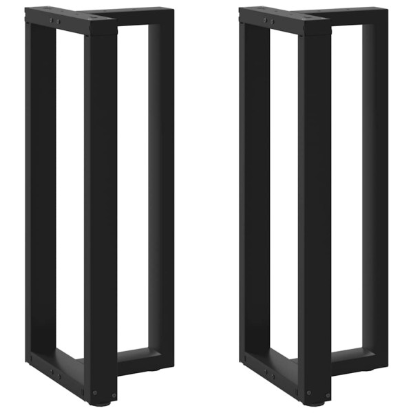 Bar table legs, T-shaped, 2 pcs., black, 40x35x(100-101) cm, steel