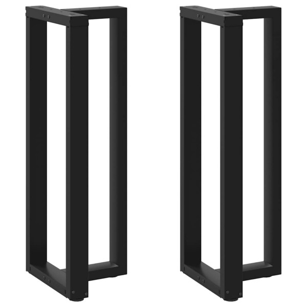 Bar table legs, T-shaped, 2 pcs., black, 40x35x(110-111) cm, steel