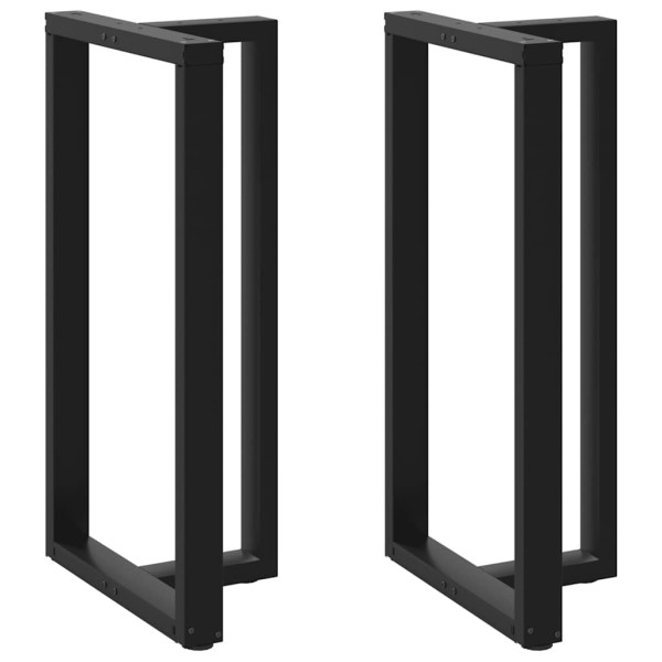 Bar table legs, T-shaped, 2 pcs., black, 60x35x(110-111) cm, steel