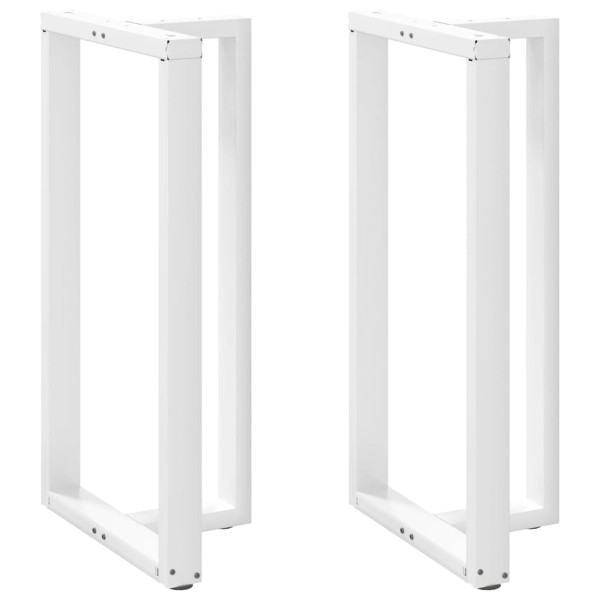 Bar table legs, T-shaped, 2 pcs., white, 60x35x(110-111) cm, steel