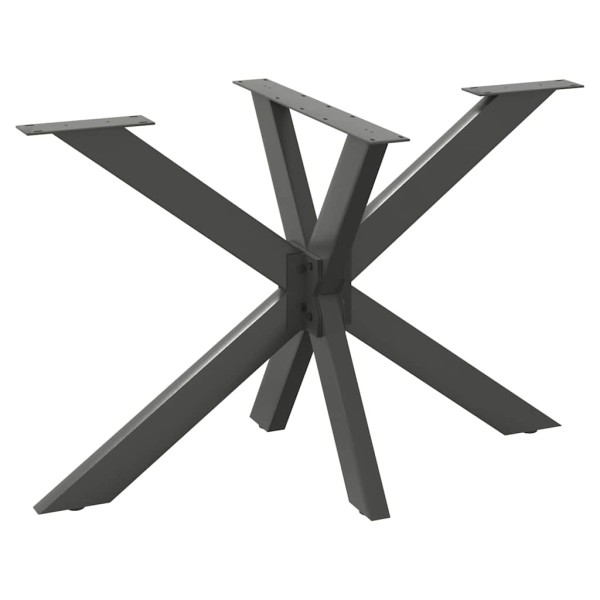 Dining table leg, spider shape, anthracite color, 120x68x(72-73) cm, steel