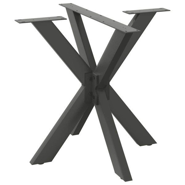 Dining table leg, spider-shaped, anthracite color, 85x85x(72-73) cm, steel
