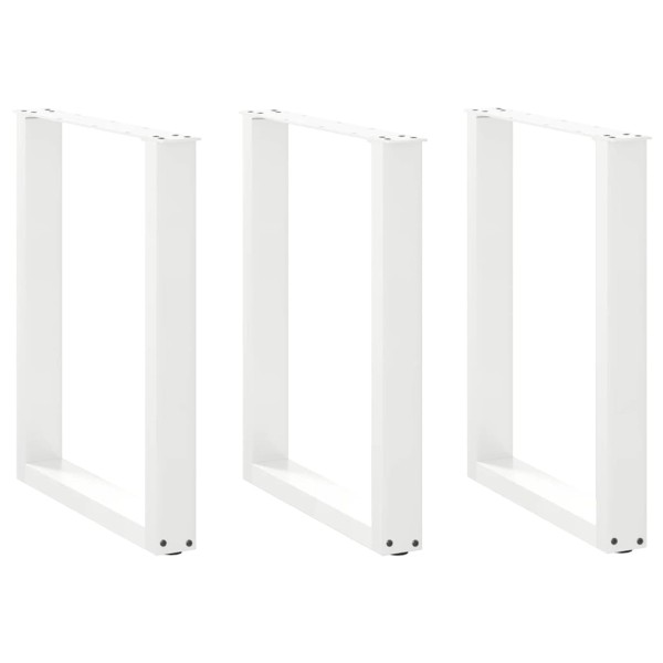 Dining table legs, 3 pcs., white, 70x(72-73) cm, steel, U-shaped