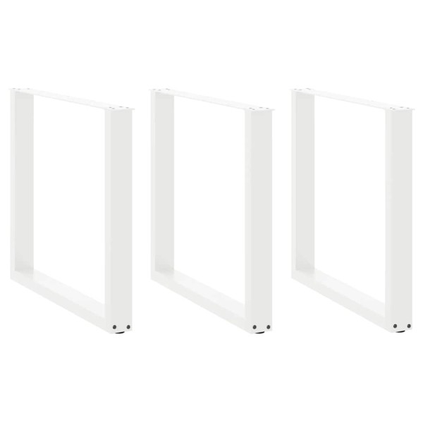 Dining table legs, 3 pcs., white, 80x(72-73) cm, steel, U-shaped