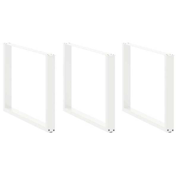 Dining table legs, 3 pcs., white, 100x(72-73) cm, steel, U-shaped