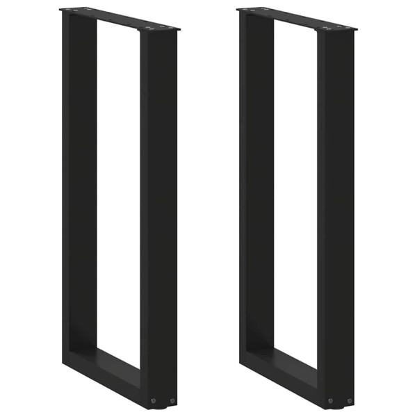 Bar table legs, U-shaped, 2 pcs., black, 40x(90-91) cm, steel