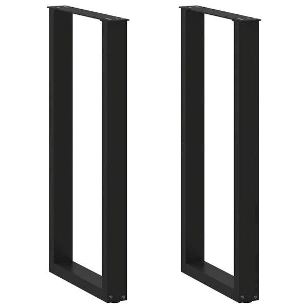Bar table legs, U-shaped, 2 pcs., black, 40x(100-101) cm, steel