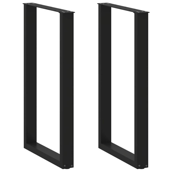 Bar table legs, U-shaped, 2 pcs., black, 60x(100-101) cm, steel