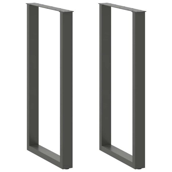 Bar table legs, U-shaped, 2 pcs., anthracite color, 60x(110-111) cm, steel