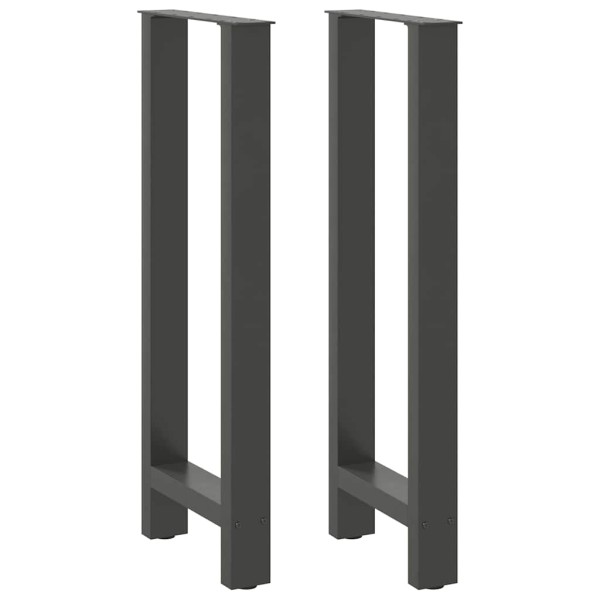 Bar table legs, anthracite color, 2 pcs., 40x(100-101) cm, steel