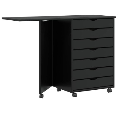 Rolling cabinet with desk...