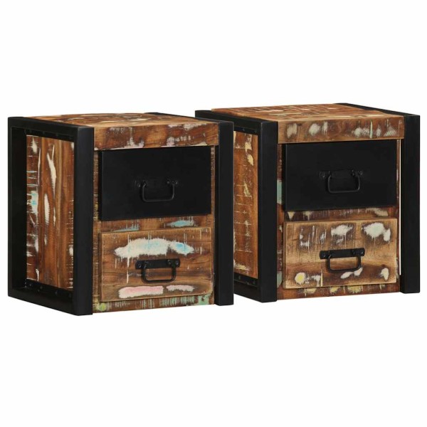 Bedside cabinets, 2 pcs., multicolored, 40x35x40cm