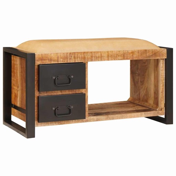 Storage bench Brown 80 x 35 x 40 cm Solid mango wood