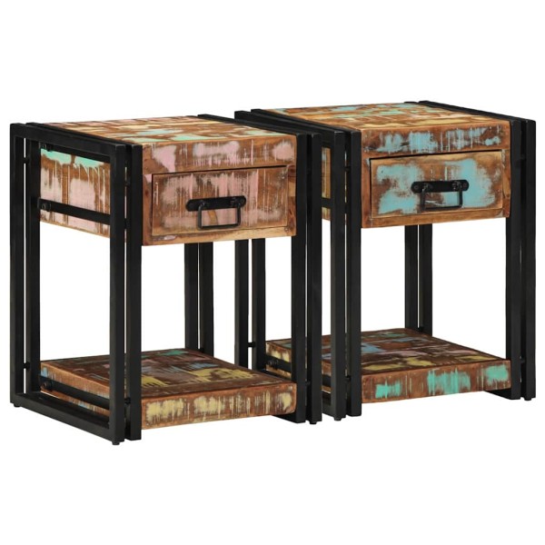 Bedside cabinet 2 pcs Multicolored 40 x 40 x 50 cm