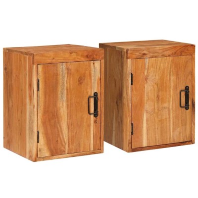 Bedside table 2 pcs Brown...