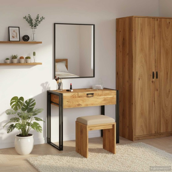 Bedroom dressing tables Brown Acacia solid wood