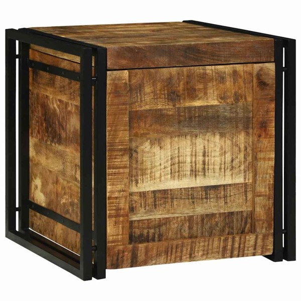 Storage box 50 x 50 x 50 cm Rough mango wood
