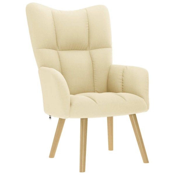 Lounge chair, cream color, fabric