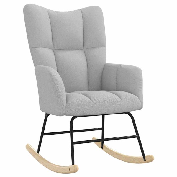 rocking chair cloud gray fabric