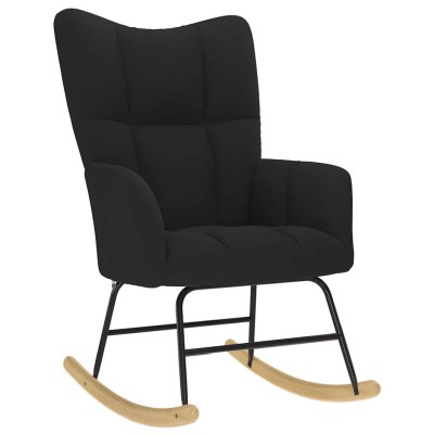 Rocking chair, black, fabric