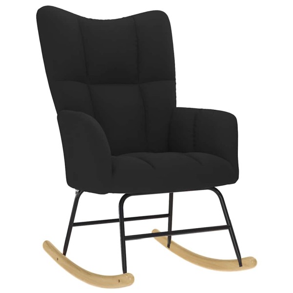 Rocking chair, black, fabric