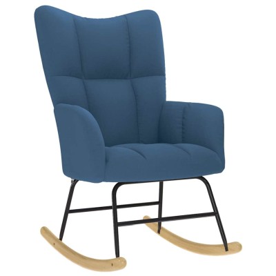 Rocking chair, blue, fabric