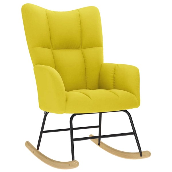 rocking chair Light yellow fabric