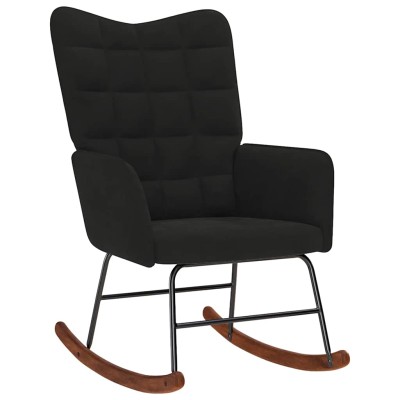 Swivel chair, black, velvet