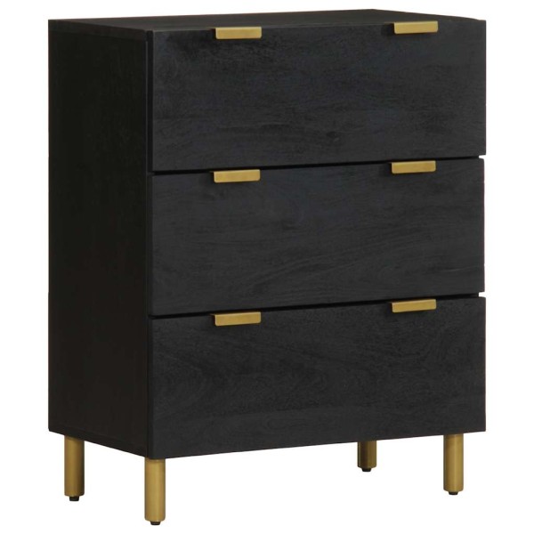 sideboard black 60x33x75 cm engineered wood
