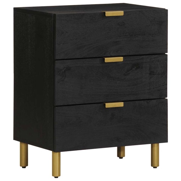 Bedside cabinet Black 50x33x62 cm Engineered wood