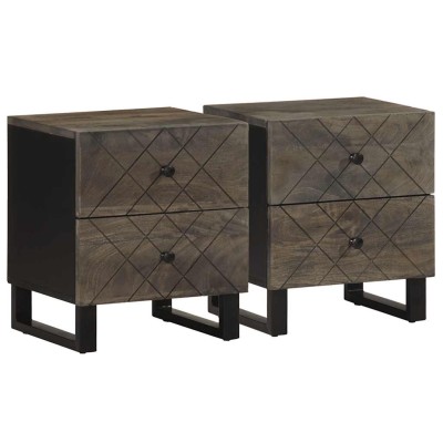 Nightstands, 2 pcs., black,...