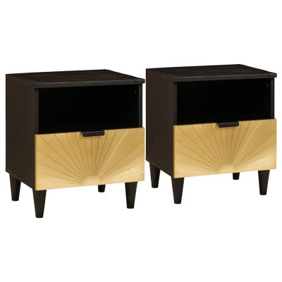 Bedside cabinet 2 pcs Black...