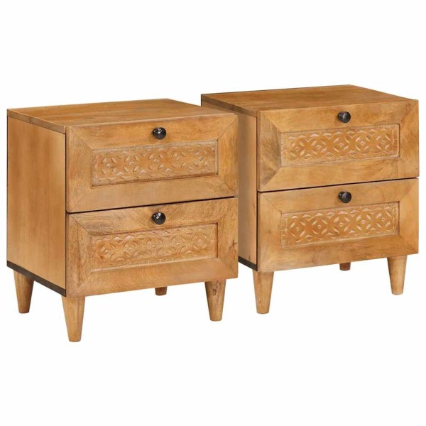 Bedside cabinet 2 pcs Light brown 40 x 33 x 46 cm