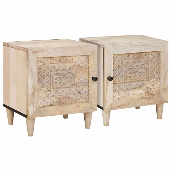 Bedside cabinet 2 pcs White 80 x 50 x 40 cm