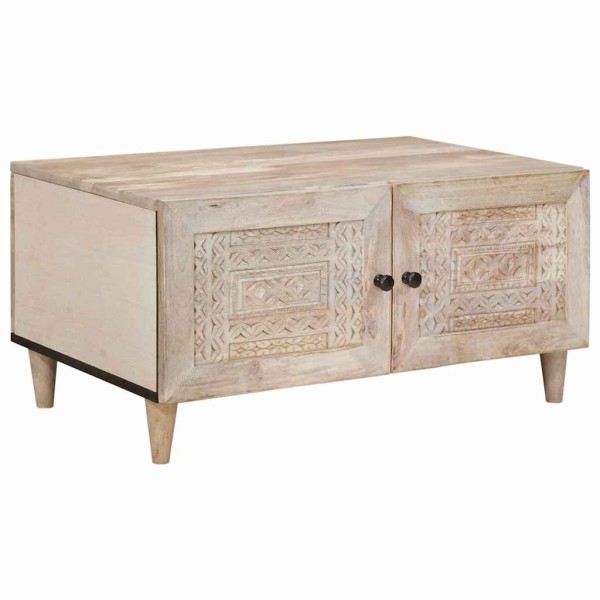 Coffee table White 80 x 54 x 40 cm Treated wood